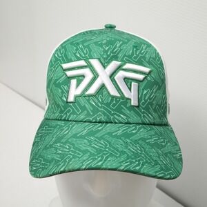 PXG New Era Hat Mens OSFM Green White Cactus Print 9FORTY Snapback Golf Cap